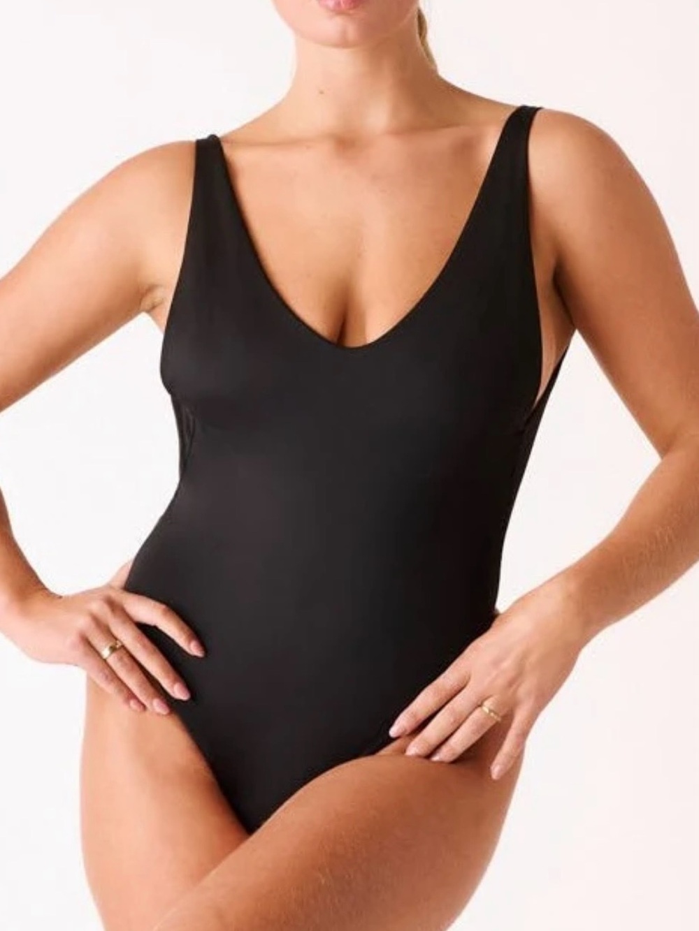 Londre The Minimalist Matte Black One-Piece Swimsuit